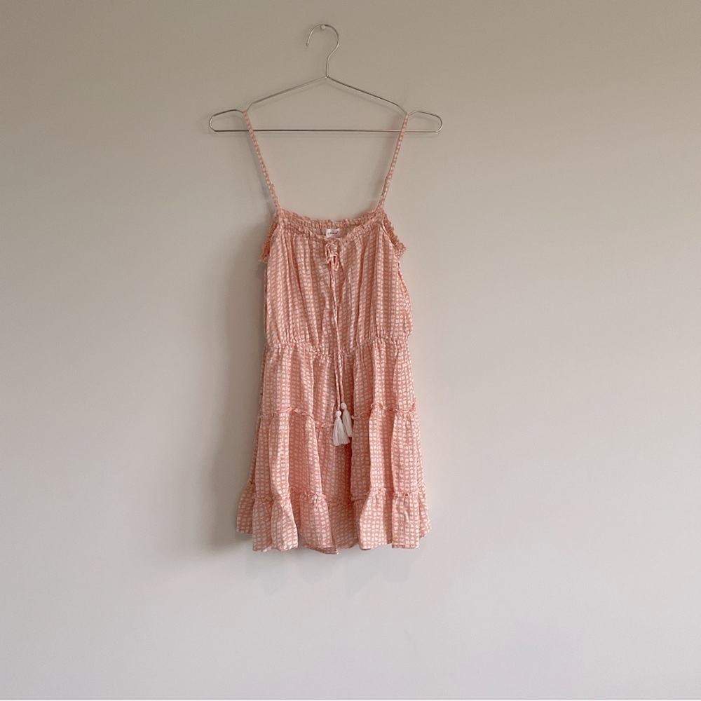 Kiwi and Punch Size M Beach Summer Dress Peachy Color Shirt Dress. Sleeveless - Picture 2 of 8